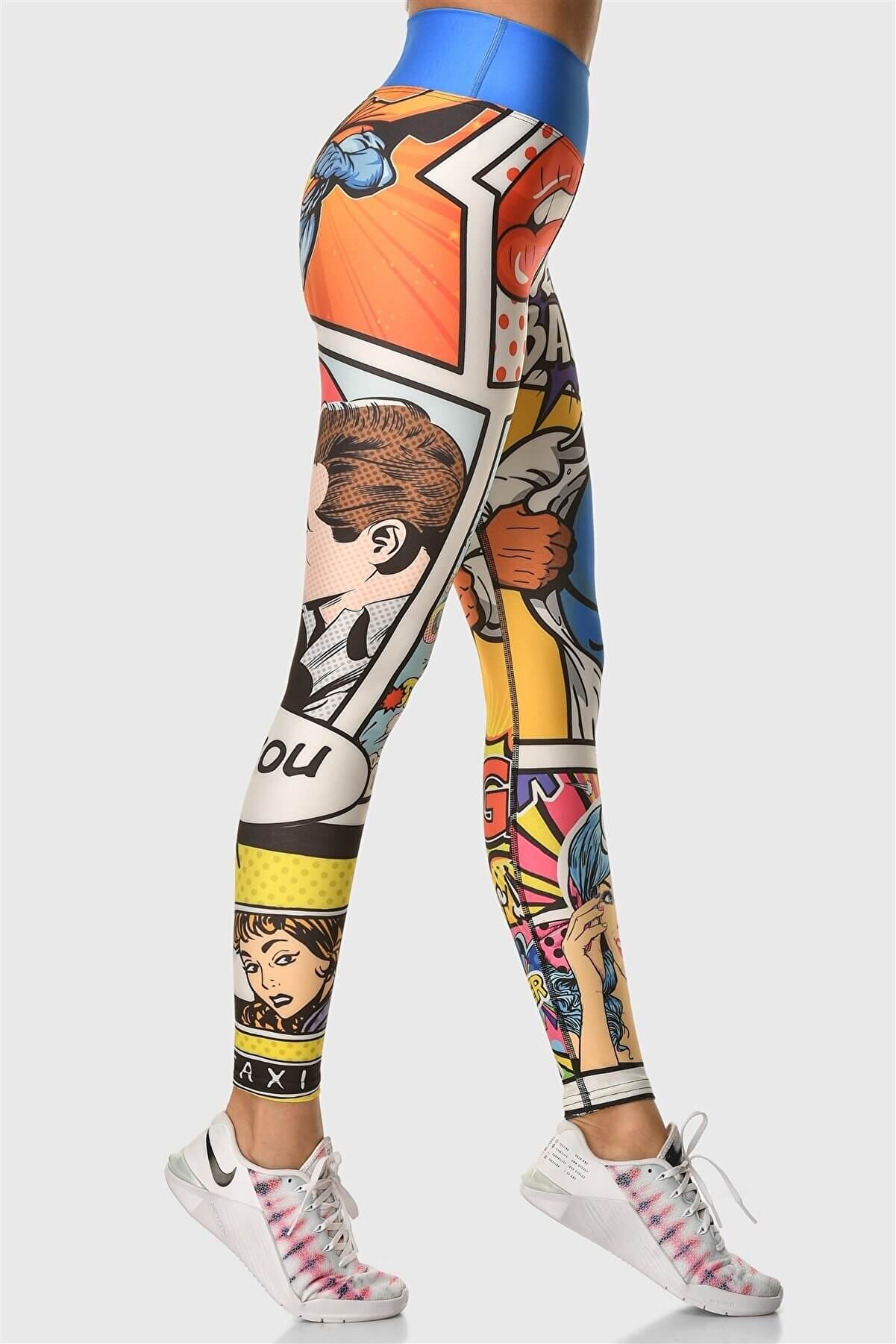 Kadın Yüksek Bel Dijital Spor Tay