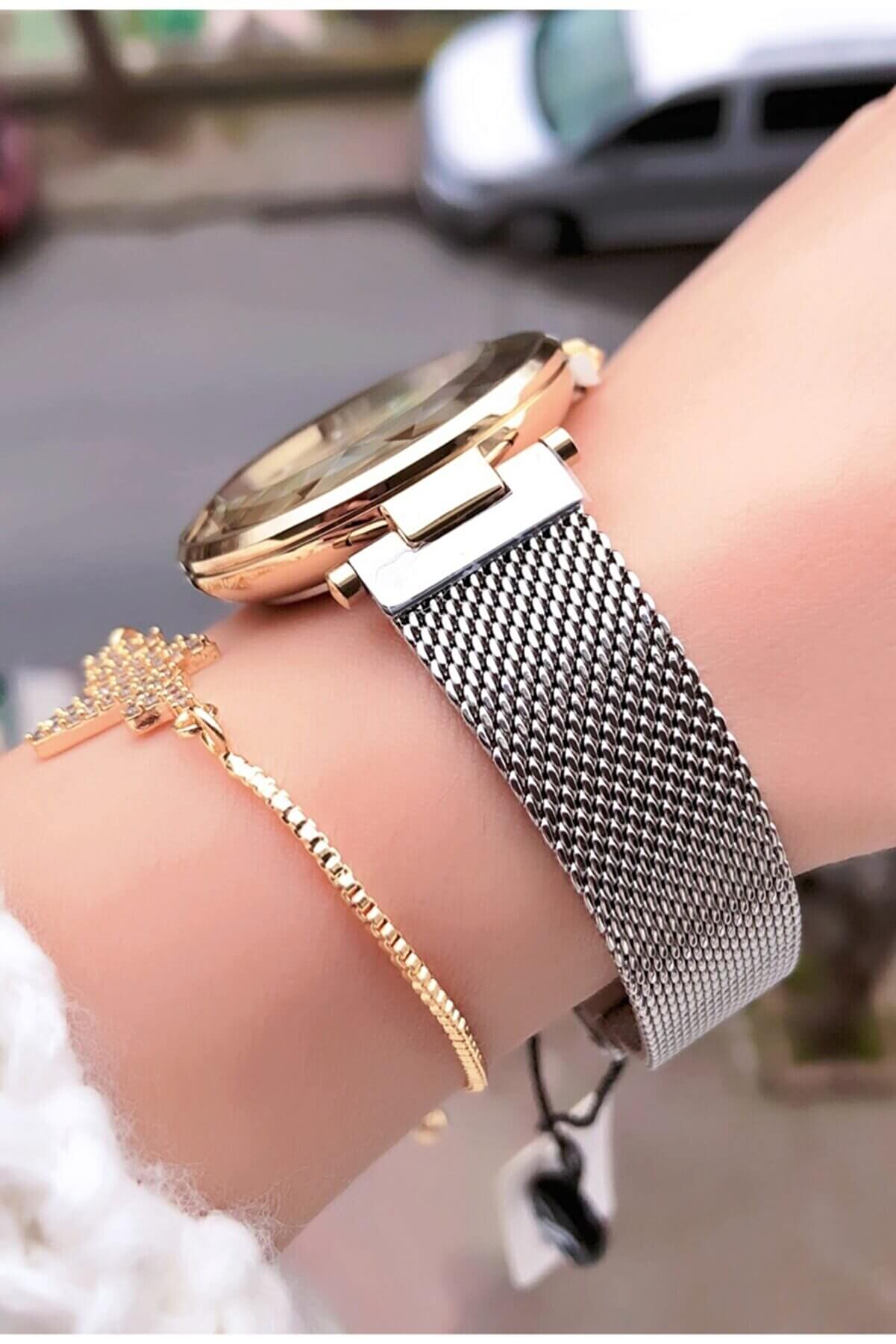 Kad?n Kol Saati + Bileklik Hediye